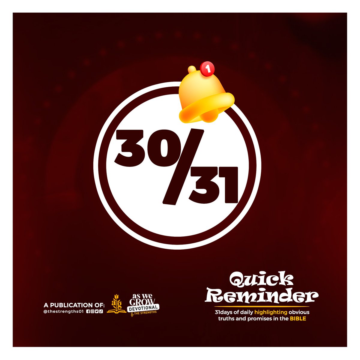 thestrengths01's tweet image. Quick Reminder.

Day 30/31.

"Being concerned for others and their interests is what it means to mind your Business in the Kingdom. Your call is to a life beyond your needs - Mind your business"

Reference: Philippians 2:4 (AMP)

Love from @thestrengths01

#quickreminder #Others