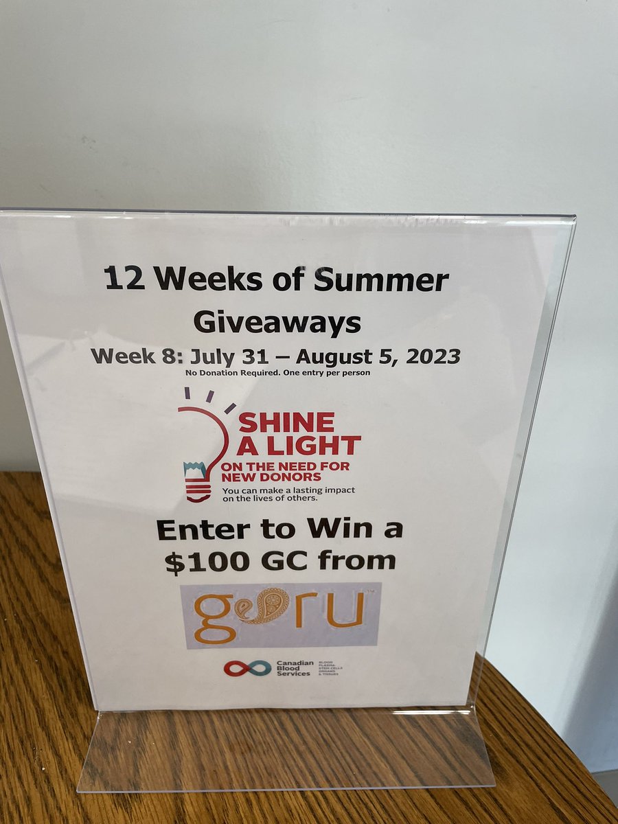 stephperilli's tweet photo. If you donate* blood or plasma or platelets in #Yeg this week, you can enter to win a $100 gift card to @GuruIcedistrict! Such an incredible restaurant in #DowntownEdmonton!
*no donation necessary
#Edmonton @LifelineYEG #YegDT #BloodForLife #MakeAllTheDifference https://t.co/W3y5zbcJJ4