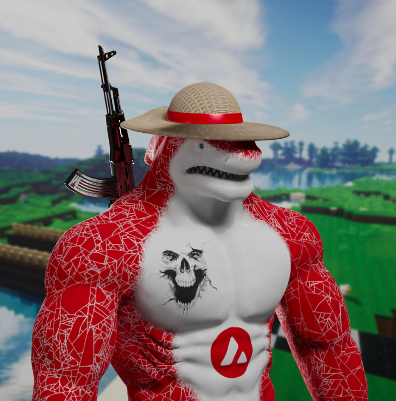 RyanSmith1818's tweet photo. never even seen these #avasharks $AVAX skin, ill buy a cup of coffee for more later at these prices smh sick art doe https://t.co/k64MLx8Mu1