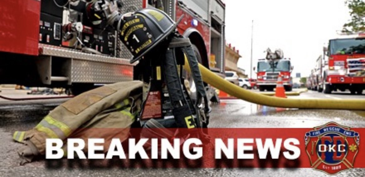 Firefighters are working to extinguish a semi-trailer that caught fire on I-44 HWY WB just east of I-35 HWY. 4:15p.m.