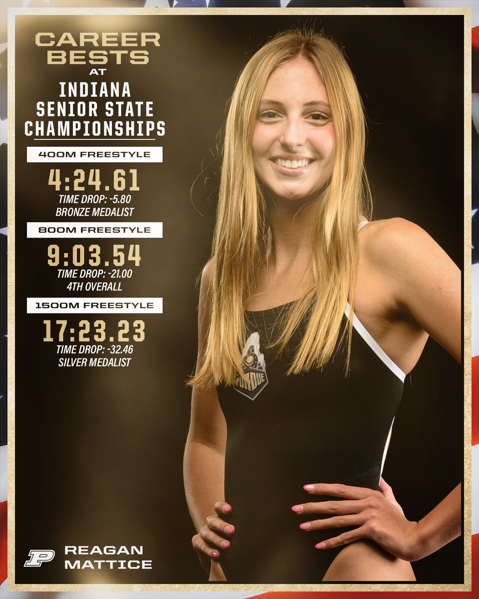 PurdueWSwim's tweet photo. Reagan racked up 3,700 meters of live racing at Senior State & brought home 3 medals. π₯π₯π₯
The time drops on her career bests were quite impressive. Big things in store for sophomore year.
#BoilerUp x #LongCourseSummer https://t.co/xrqMhbbOat