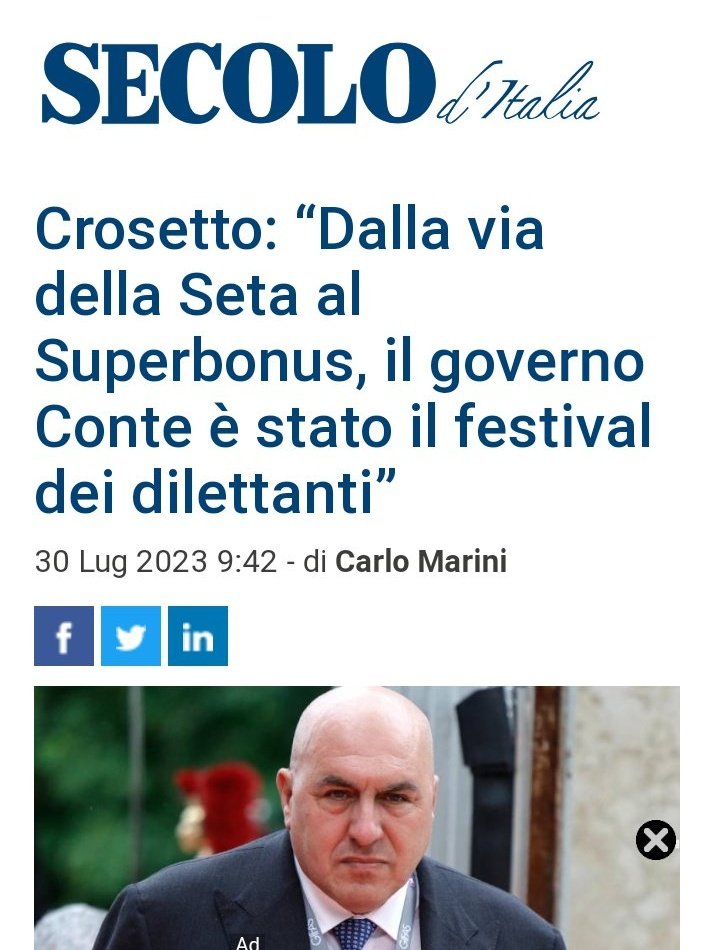 MauroSeverino11's tweet image. ESPERTI IN #FALLIMENTI

Cacciati a calci nel sedere dall’EU per #dilettantismo, ci dettero il governo Monti. Ora che il PIL scende sotto terra, ignorano che L'OCSE ha certificato il superbonus come causa del Pil record 20/22. E azzerano l'export con la Cina, 4° partner mondiale.