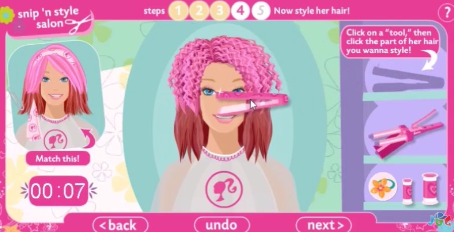 Barbie Hairstyle Snip N Style Barbie Game Snip N Style Barbie Game