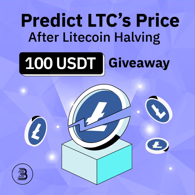 BitMartExchange's tweet photo. 🔥 #Litecoin Halving is near!

Guess LTC's price by 23:59:59 UTC on August 2 &amp; get the chance to share 100 USDT ⬇️

1⃣Follow @BitMartExchange
2⃣Quote RT with your price prediction using $LTC + #BitMart &amp; tag 3 friends
3⃣Complete: https://t.co/7atkboDHDH