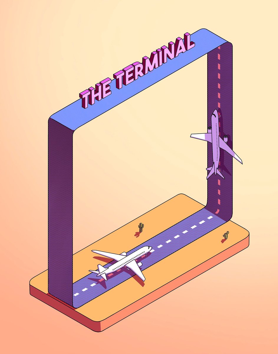 NightValeRadio's tweet photo. New Episode: The Terminal

Exciting new developments at the Randy Newman Memorial Night Vale Airport.

Listen here: https://t.co/zfqQdJTV1n

Illustration by @angrycomics. Want it as a print? Buy it here: https://t.co/xIr9FtWtGe https://t.co/aG6EOlTvKL