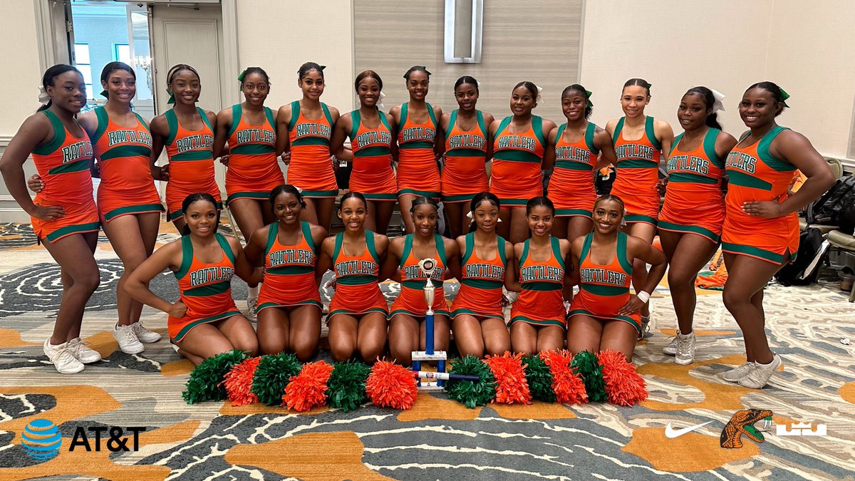 FAMUAthletics's tweet image. That’s a wrap on NCA Cheer Camp 2023!! 

We are heading home with:
3 Superior Ribbons
Spirit Stick 
1st Place Rally Routine &amp;amp;&amp;amp;&amp;amp; A PAID BID TO NATIONALS! 

Daytona, we’ll see you in April! 

#FAMU | #FAMUly | #Rattlers | #FangsUp 🐍