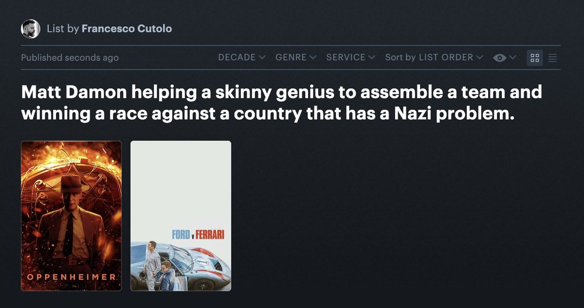 I'm very fun at movie references. #Oppenheimer