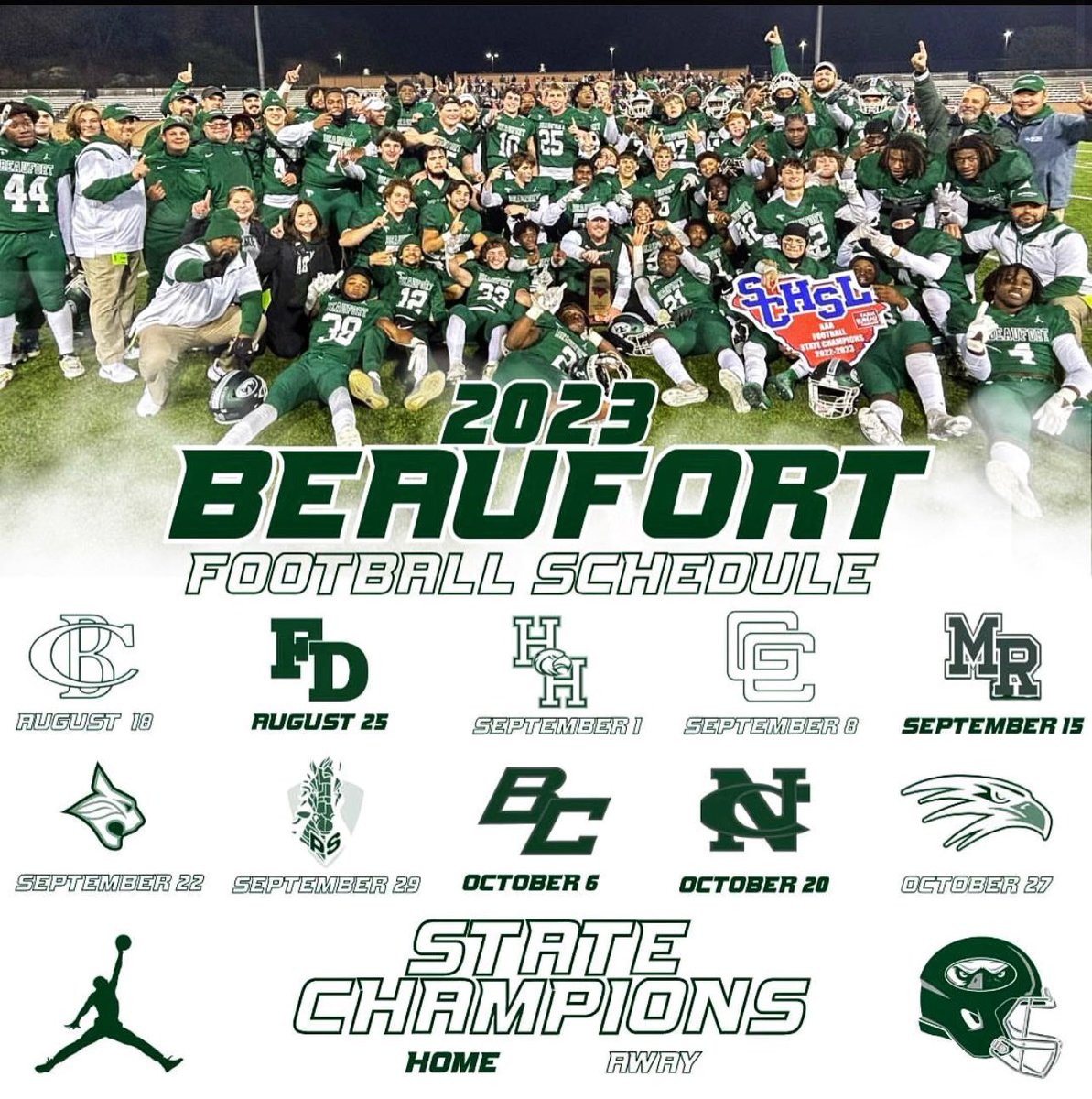 high_beaufort's tweet photo. Who is excited for #FridayNightLights in the Eagles Nest? 🏈🦅 @BeaufortFB @MovinChains @LouatTheState @SEisbergWCIV @WSAVBlitz https://t.co/7AH7Awgcbw