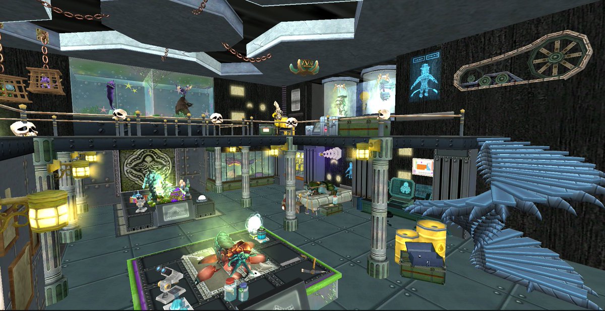 w101emily's tweet photo. Here’s the evil lair i submitted for the Goomers in spiral cup this year! :) A custom made mutation lab, throne room and trophy gallery 🔬🦑🏆 https://t.co/rGW6d4yEop