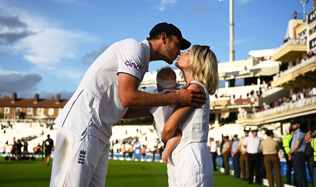 Mollie King kisses fiancé Stuart Broad in sweet pics with baby girl as he ends epic career express.co.uk/celebrity-news…