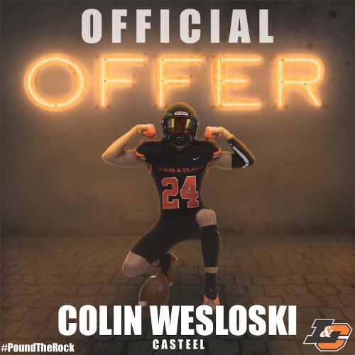 After a great talk with @JoeBushman5, I am excited to have received an offer to continue my education and play football at @LCPiosFB! @CasteelFootball @CoachNewcombe