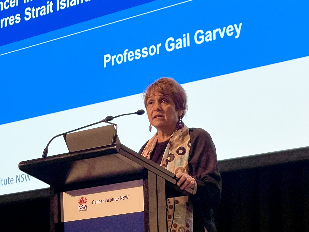 Practical and innovative ways of educating the health system on equitable and person-centred cancer care - Prof @garvey_gail providing incredible insights this morning at #CancerInnovations 2023 @cancerNSW