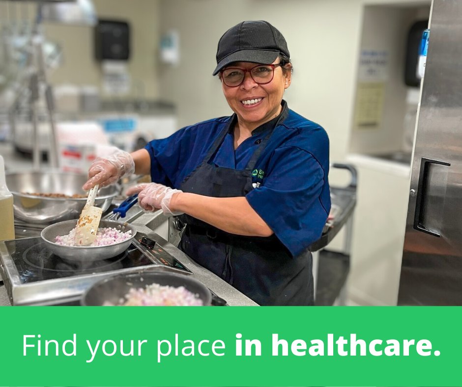 "Working in Nutrition Services is gratifying for me. It gives me the chance to care for patients, providing them food responsibly and with professionalism. It gives them some comfort at the time that they need it." - Silvia, Cook 
EmersonCareers.org. #HealthCareersMA