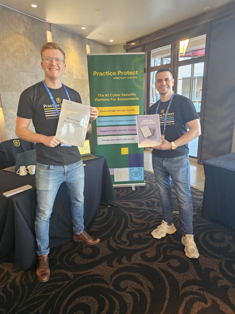 PracProtect's tweet image. Our team members Jon and Jonathan are in Sydney to kick off The BGL REGTECH 2023 Roadshow! 

We have an extraordinary giveaway waiting for you at the Practice Protect booth! Come meet with us.

#BGLREGTECH2023 #PracticeProtect