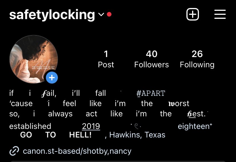 ⠀
⠀⠀ melanie.⠀  HELLO MY SILLIES!! i am still kickin &amp; portraying nancy… ive just moved to instagram >__< any of my moots on strp plz follow me 💔💔
⠀