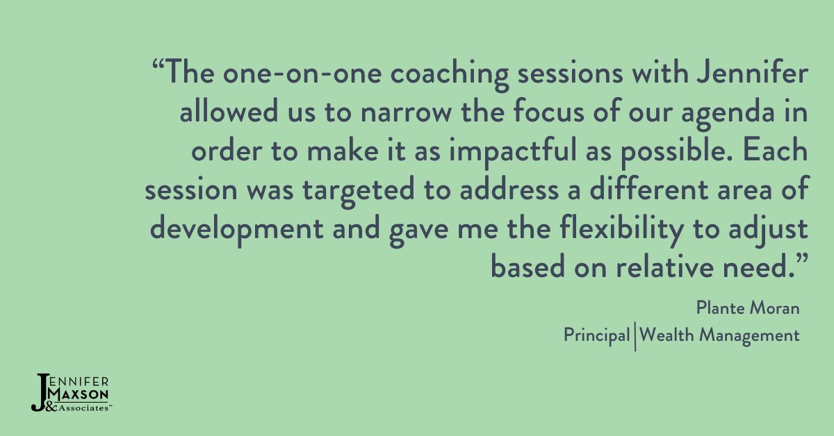 JenMaxsonAssoc's tweet photo. We love the opportunity to coach our clients. https://t.co/iGSiY21brE