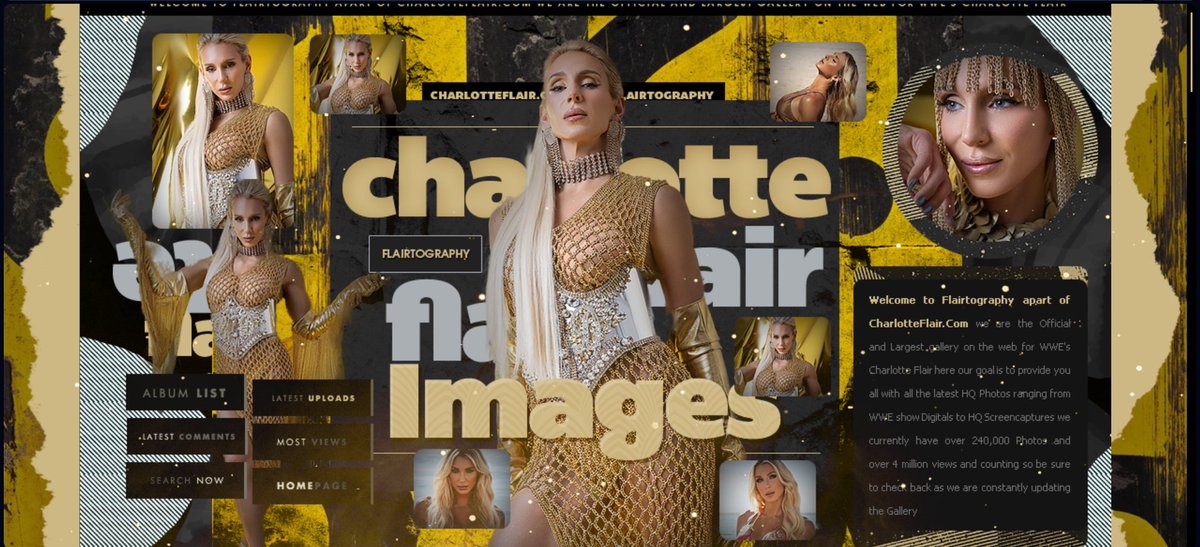 CFlairdotcom's tweet photo. Thanks to the always amazingly talented @designtopia we've got brand new main &amp; gallery layouts &amp; we absolutely love them &amp; hope that @MsCharlotteWWE &amp; everyone does as well 💜 https://t.co/SXzPnmQgxA &amp; https://t.co/ucQVvGbmT8 https://t.co/Lo2Hh9PvSc