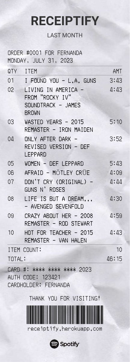 the fact that I got stuck this month with a song from the Rocky movie...
