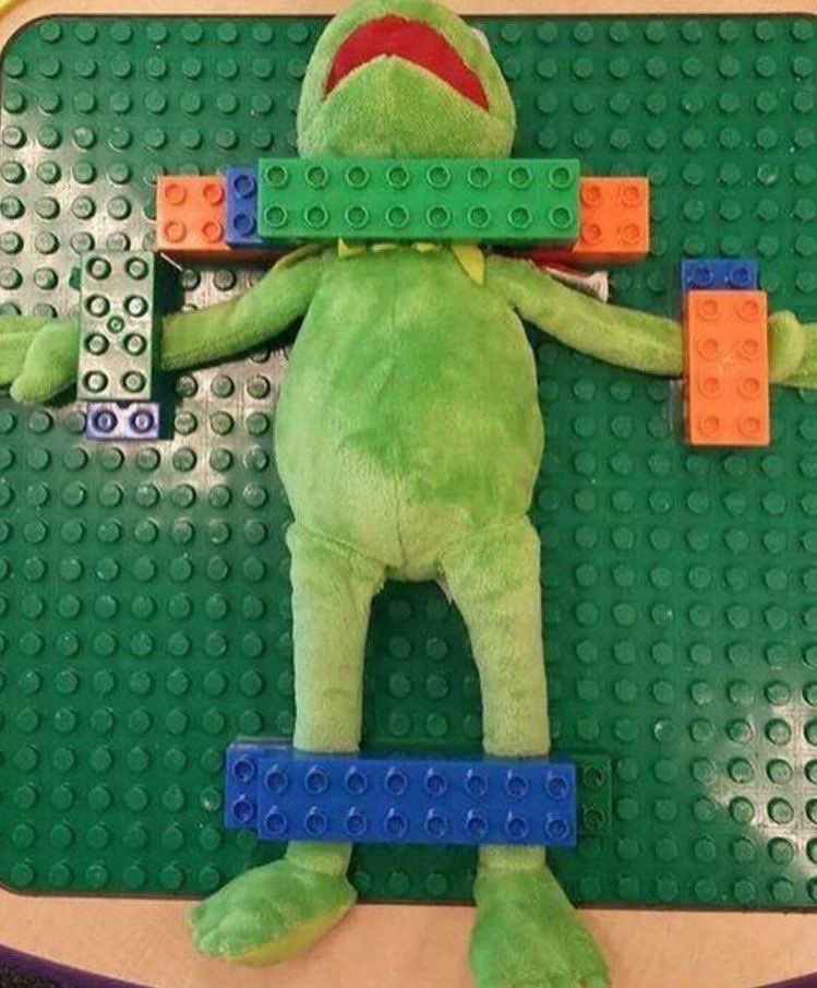 McNasty's tweet photo. wtf is my little brother doing to kermit https://t.co/cDzfydJRMg