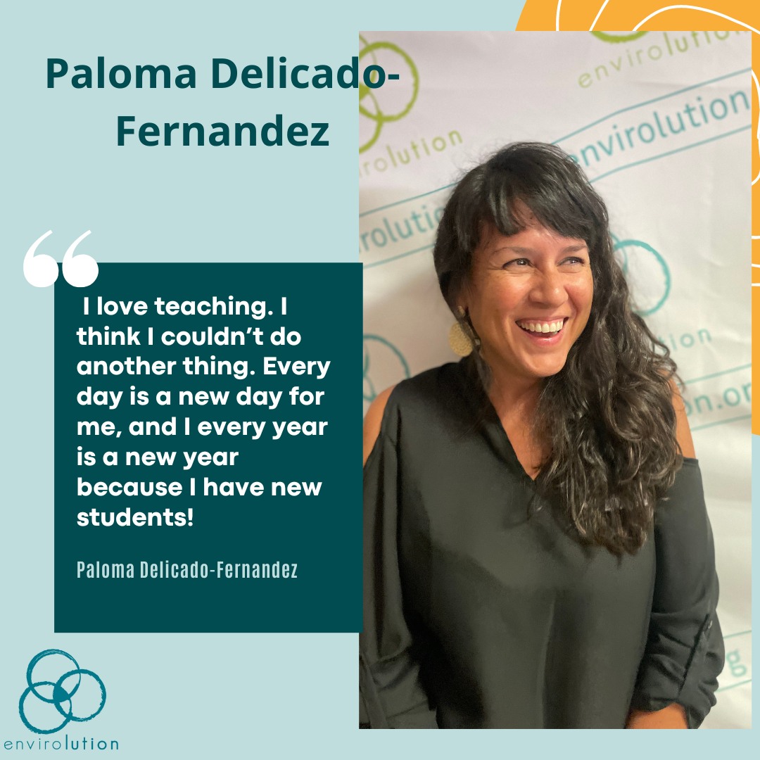 Project ReCharge Teacher Highlight: Paloma Delicado-Fernandez, a passionate Triad School teacher, inspires students with 24yrs of experience. Her love for biology, sustainability, and dedication are commendable. Thank you, Paloma, for shaping young minds! #ProjectReCharge