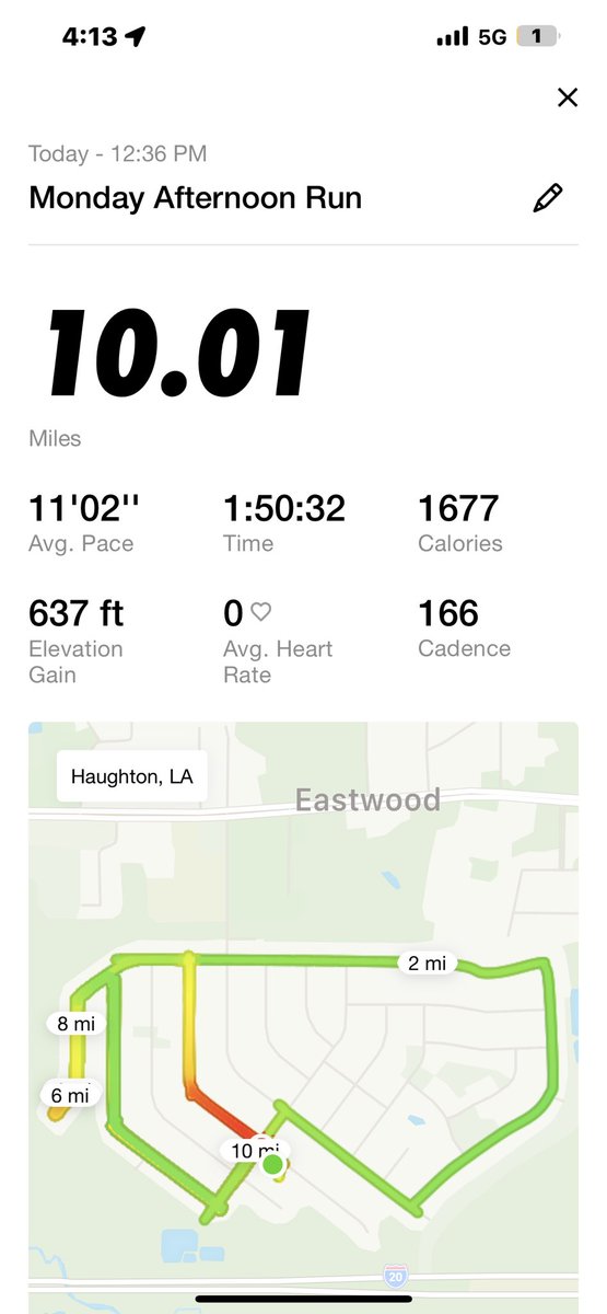 Most of my guys know I try and run 2-4 miles a couple times a week, with my goal always having been to run 10 miles nonstop. A month ago, <a href="/jordanwigginsll/">Jordan Wiggins⭐️</a>, @KeatonFlowers2, and <a href="/GageHaley_/">Gage Haley</a> challenged me to do it before fall camp - it’s finished! I’ve done it once but never again!