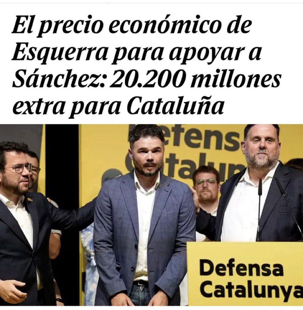 FroilLannister's tweet photo. 90200 millones únicamente para empezar a negociar exigen los separatistas catalanes, mientras en Cantabria los trenes no caben en los túneles, se arrincona a los agricultores andaluces, murcianos y valencianos y en Extremadura ni está en el tren ni se le espera.

Pero vota PSOE que viene la derecha.