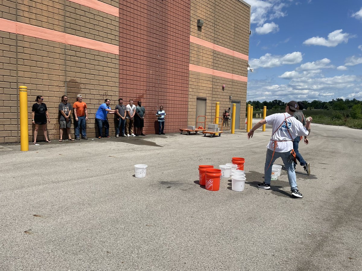 3856 was poppin today! The Employee Committee voluntold the managers, they would participate in a fundraiser. The store appreciates their good sportsmanship. <a href="/daisycow824/">Tiffany Hubbard</a> <a href="/Joshheitkamp13/">Josh</a> <a href="/stephen08792/">Stephen McCown</a> <a href="/ReggieS66781573/">Reggie Sims</a> <a href="/EricHarperTHD/">Eric S. Harper</a> @JesseMcVey2 <a href="/kelly_broyles/">Kelly Broyles</a> <a href="/KimGoldhardt187/">Kim Goldhardt</a>