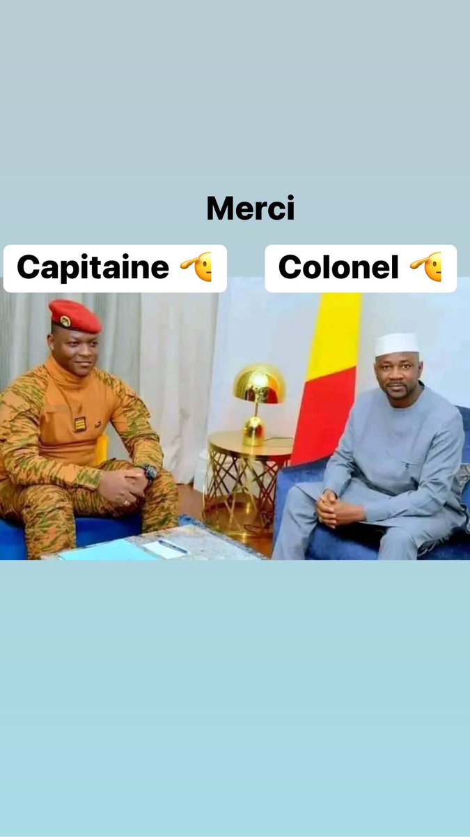 YKedellay's tweet photo. Ibrahim Traoré et Goïta Assimi ,
la jeunesse africaine est fière de vous ! https://t.co/F6d6RZLExN