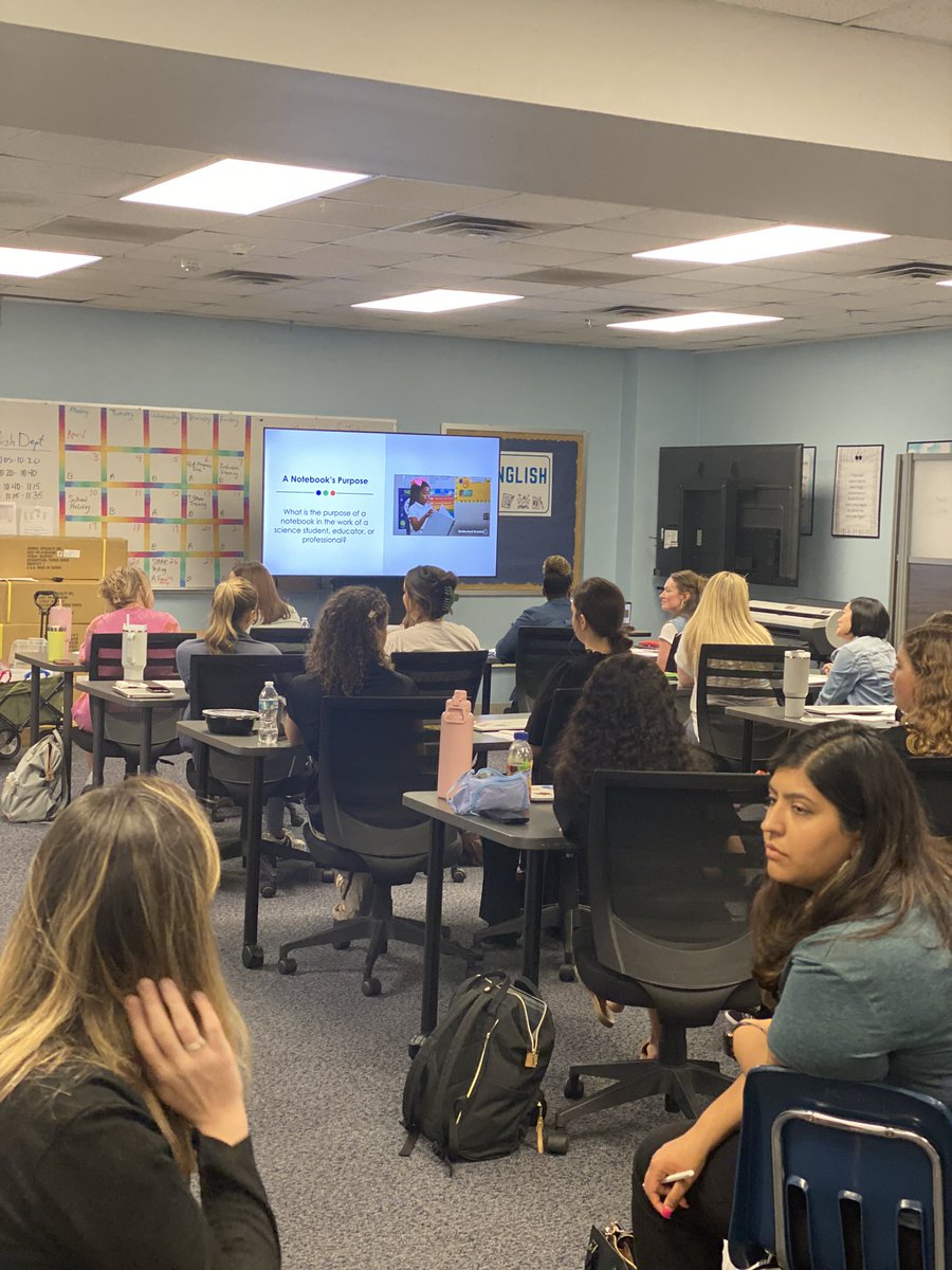 christy_clain's tweet photo. Thanks to @BradburySciGirl and @Region10ESC for supporting @CFBISD science teachers and filling our toolbox ๐งฐ with instructional strategies for our science ๐ notebooks! #gameon #optimizingoutcomes #cfbsciencestrong๐ช๐ฝ https://t.co/0ANBl76awB