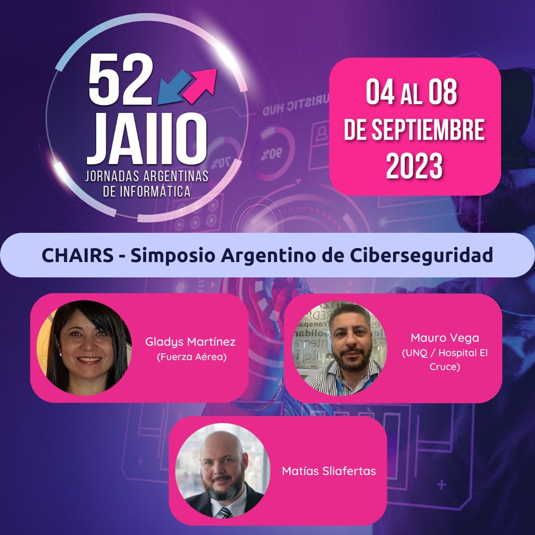 El #SACS2023 analizará la transversalidad de la ciberseguridad habilitando una mirada abarcativa desde diferentes ámbitos y contextos.

Te presentamos a los/las chairs <a href="/MattSliafertas/">Matt</a>, <a href="/glamarGianni/">glamar</a> y <a href="/maurovega/">Mauro Vega</a>