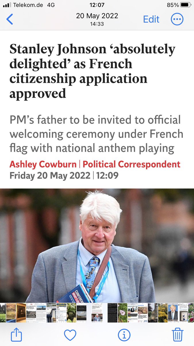Gravelax3's tweet photo. Stanley Johnson liked #Brexit so much that he turned French 🇫🇷. Lucky for some! #ToryLiars #ToryBrexitDisaster https://t.co/axwZH64q6U
