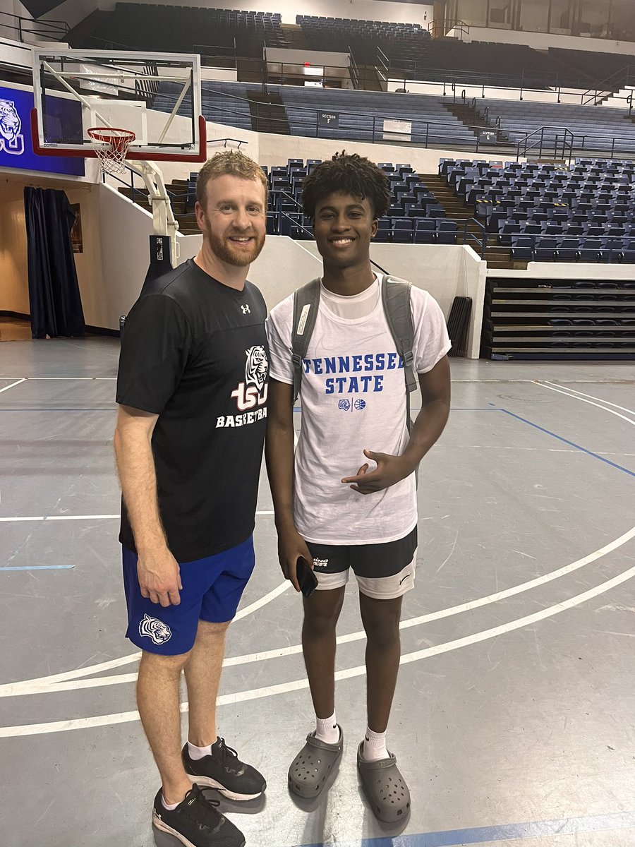 Thank you for inviting me to your elite camp!! I really enjoyed getting to meet everyone. Cant wait for the visit! <a href="/RussWillemsen/">Russ Willemsen</a> <a href="/coachpenny1/">Brian “Penny” Collins</a> <a href="/TSUTigersMBB/">Tennessee State Men's Basketball</a> <a href="/CAPO_iAm/">Kevin Johnson</a> <a href="/SCDAthletics/">Summit Athletics</a>