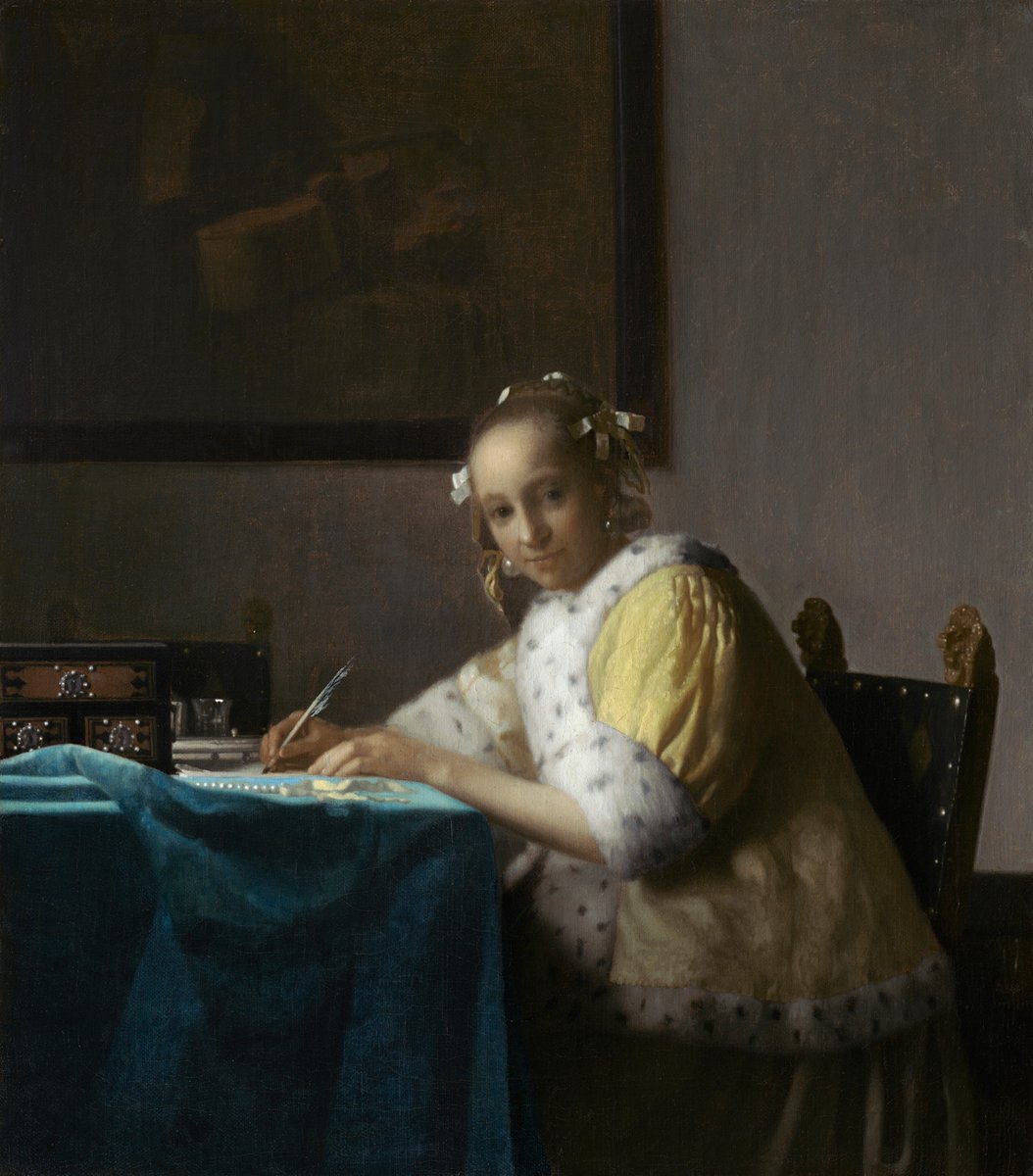 ngadc's tweet photo. What do you think the Lady is writing? #WrongAnswersOnly https://t.co/Ndb8CJL4yE