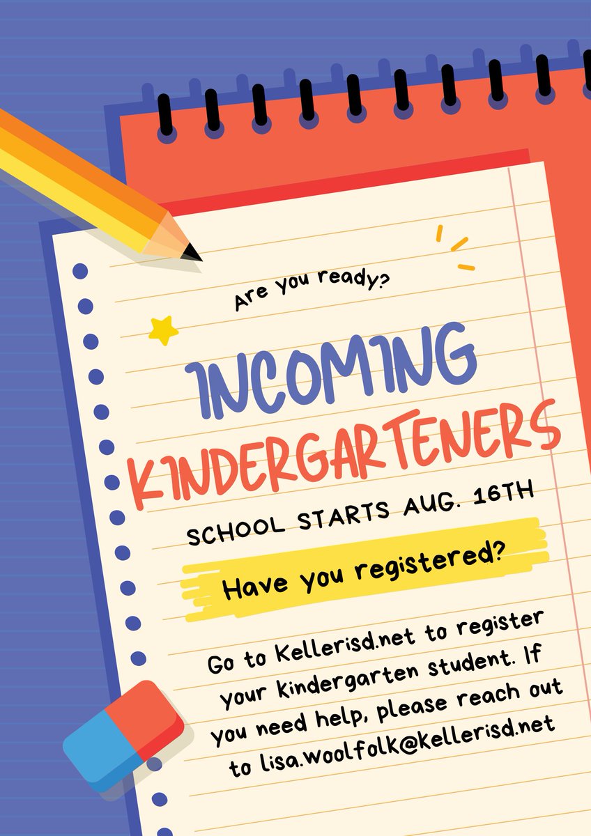Incoming Kindergarten students need to be registered before the start of the school year. Please reach out to the front office if you need help with this process.