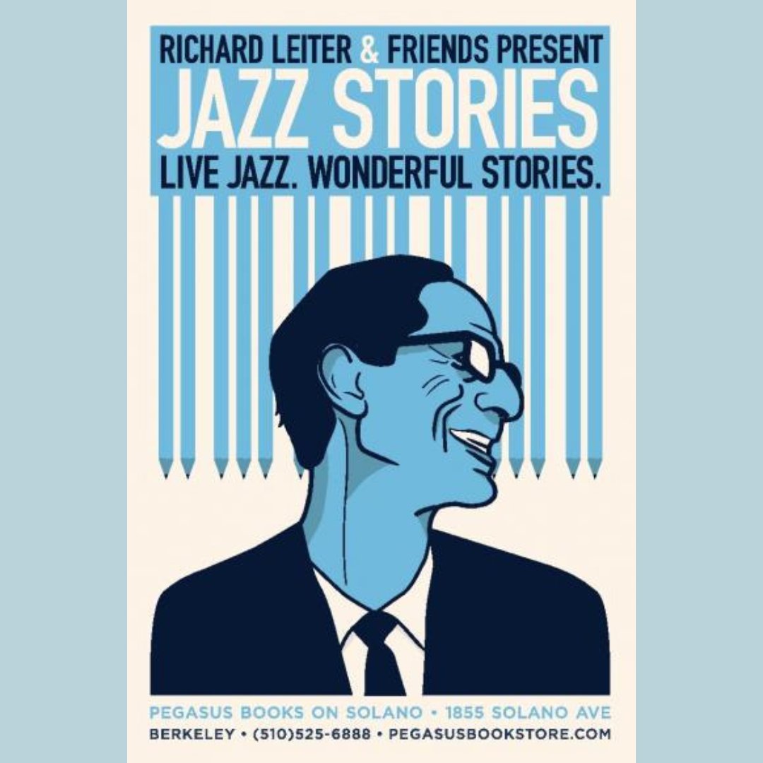 Our monthly Jazz Stories night with Rich Leiter & friends is in one week at Pegasus Books on Solano! Monday, August 7 at 7pm 🎶🎺 Space is limited—to register, call 510-525-6888 or email solano@pegasusbookstore.com