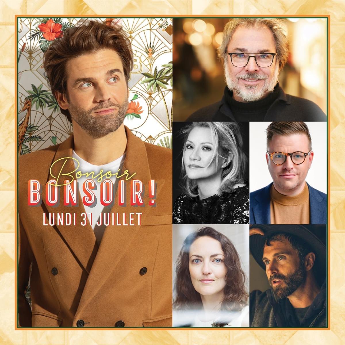 Au menu pour le retour de Jean-Philippe: 
☀️ Christian Bégin;
✨ Élise Guilbault;
🍉 La nutritionniste et animatrice Catherine Lefebvre;
🏔 Simon D'Amours en direct du Yukon; 
🍔 et Danny St Pierre

—🕘21h📺ICI TÉLÉ—