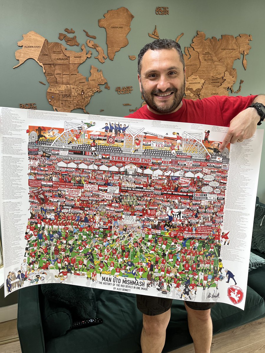 I've made Manchester United Mishmash only £17.95 plus postage until 1am tonight. #MUFC 

Follow the link below to make your order!
roundheadillustration.com/product/manche…