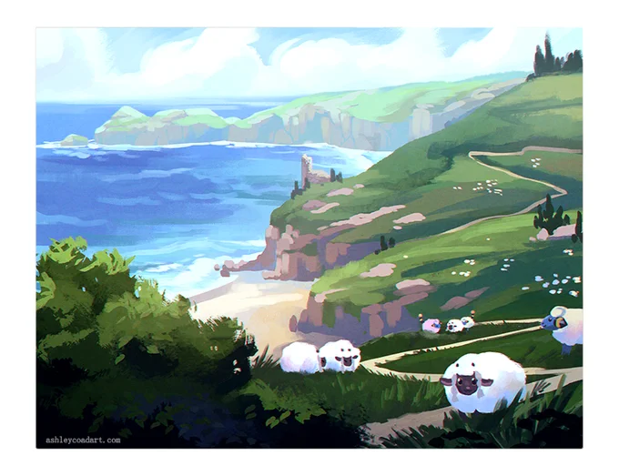 some old Pokemon art of mine, since I think we could all use some idyllic vibes 
