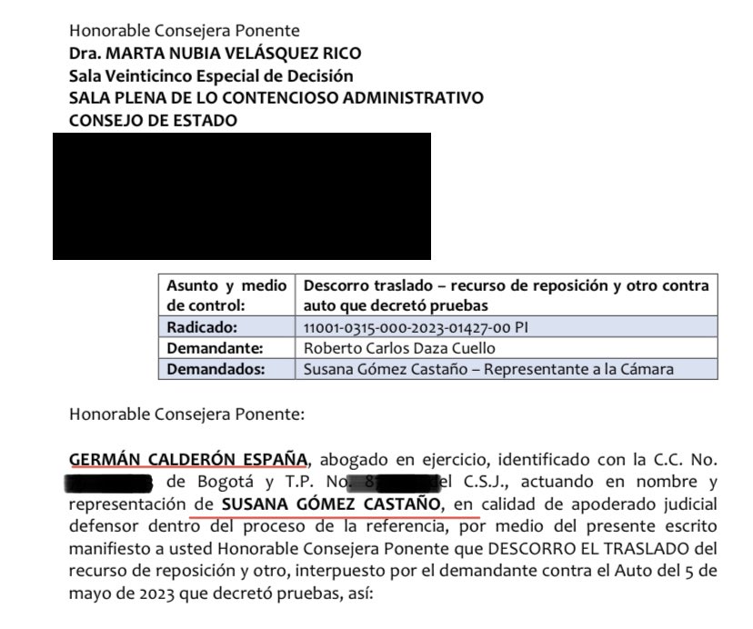 Danielbricen's tweet photo. El abogado Germán Calderón España quien ha defendido a la representante Susana Boreal y al embajador Álvaro Moises Ninco ante el Consejo de Estado acaba de recibir un contrato por $94.540.000 en la UTL de la misma Susana Boreal.

¿Coincidencia? https://t.co/Y92NXw0VJF