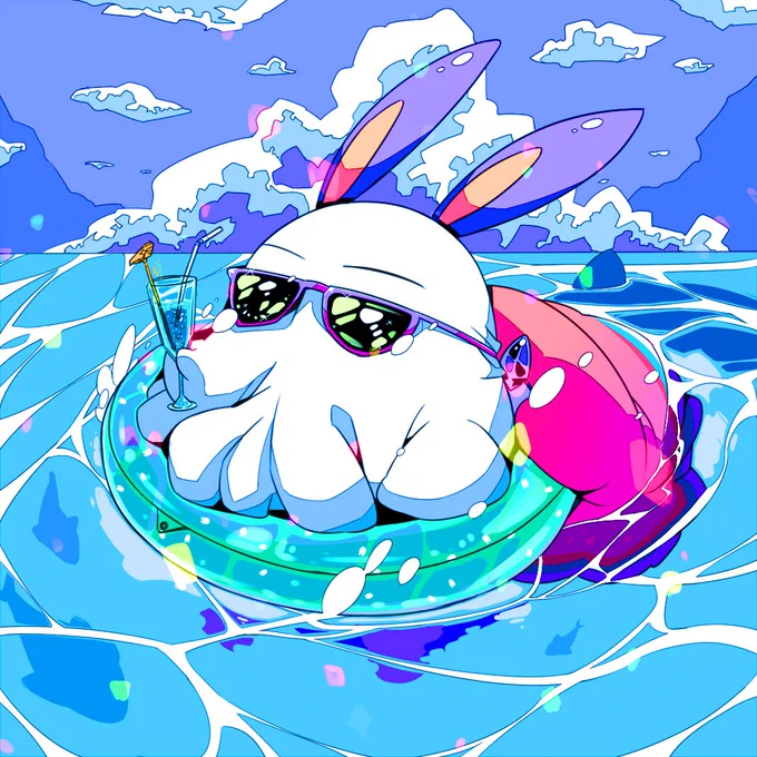真夏のバカンスメジェドさま #FGO #FGO8周年