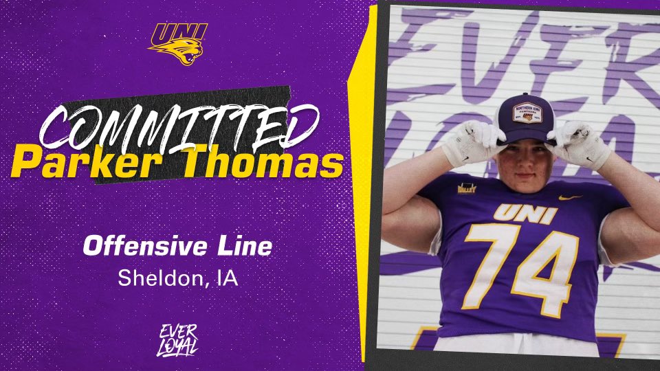 I want to thank my family, coaches, and all my teammates for helping me get to where I am. With that being said, I’m proud to announce my commitment to the University of Northern Iowa! Go Cats!!🟣🟡