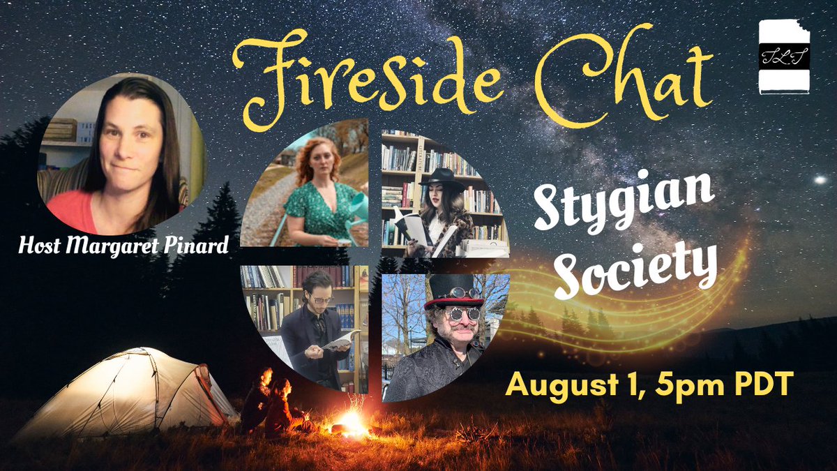 Tmw! 5pm PT/ 8pm ET ✍️Our 1st Fireside Chat! 🔥
With Holly Rhiannon, Pae Veo, &amp; @StygianSociety members! ☠️ youtube.com/live/zzsppwpXP…