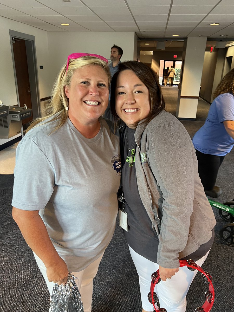 What a great first day! <a href="/GriggsRoad/">Griggs Road Elementary</a> <a href="/CloverEagles/">Clover Schools</a> I love how Convocation is one big reunion. Seeing my sis in law and nephew playing in the bad was awesome too!