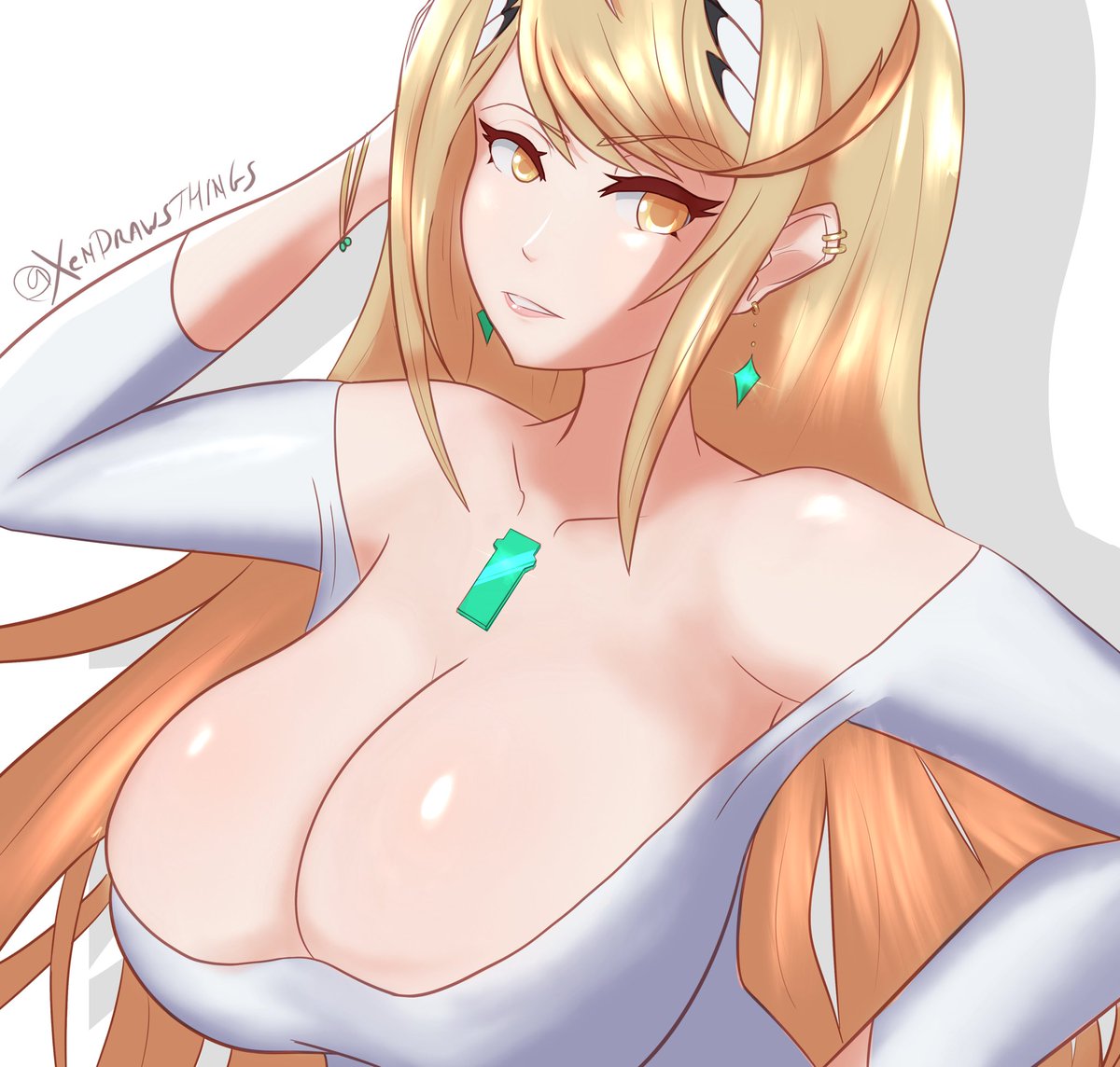 XenDrawsThings's tweet photo. There she is~

You caught her preening, it seems. <3

#Mythra #Xenoblade #Xenoblade2 https://t.co/Yix9WCyFpH