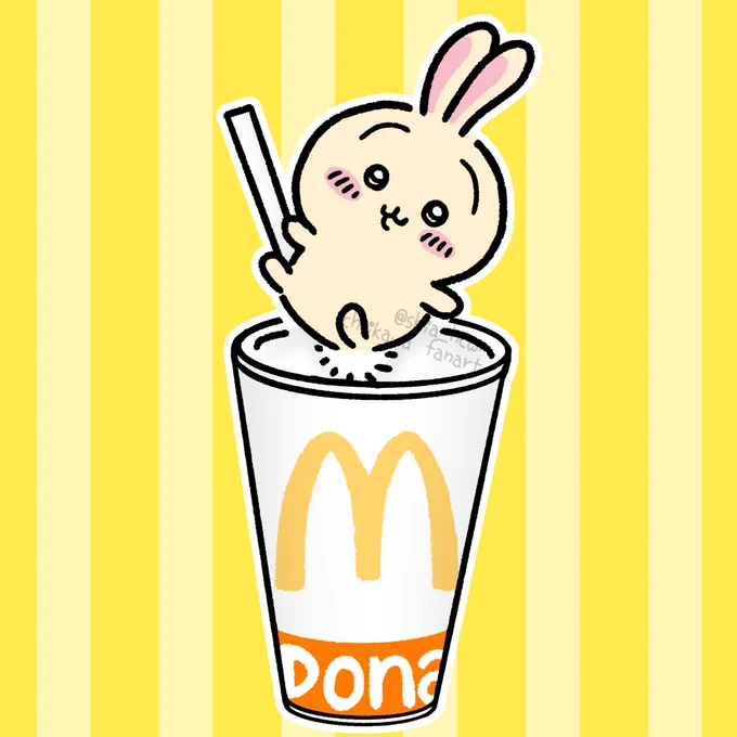 9/1からマクドナルドとコラボ…ってコト!?  ※過去絵描き直し  #ちいかわファンアート