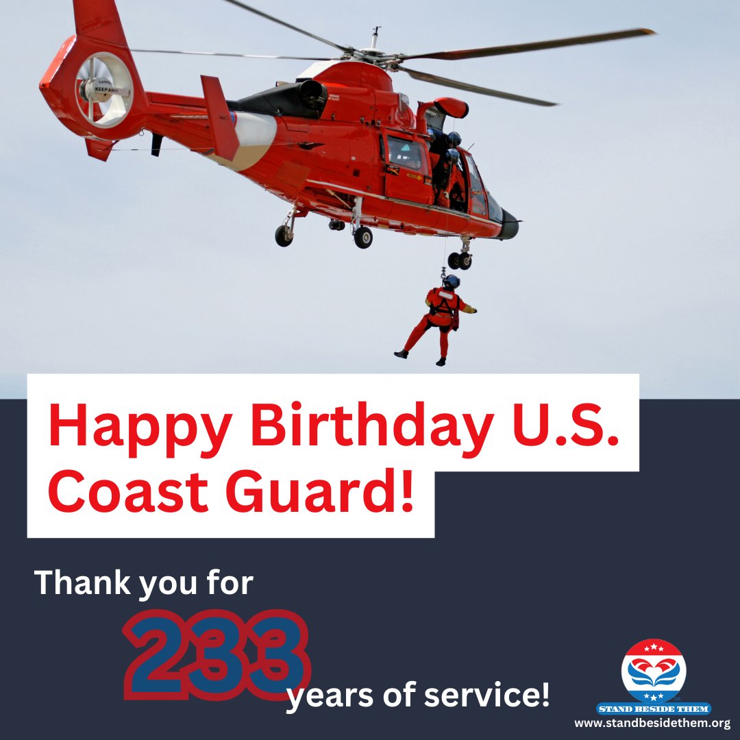 Happy 233rd birthday to the U.S. Coast Guard!Are you a veteran, military spouse/caregiver interested in SBT’s free coaching services?Register here! standbesidethem.org/register-for-c…
#standbesidethem #supportourveterans #ActiveDuty #USMilitary #USMilitaryVeterans #VeteranSupport #Veteran