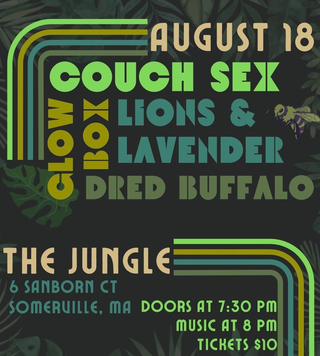 Glowbox2's tweet photo. We’re excited to be playing at the Jungle again on August 18th with these fine bands! https://t.co/9XEAmGEsid