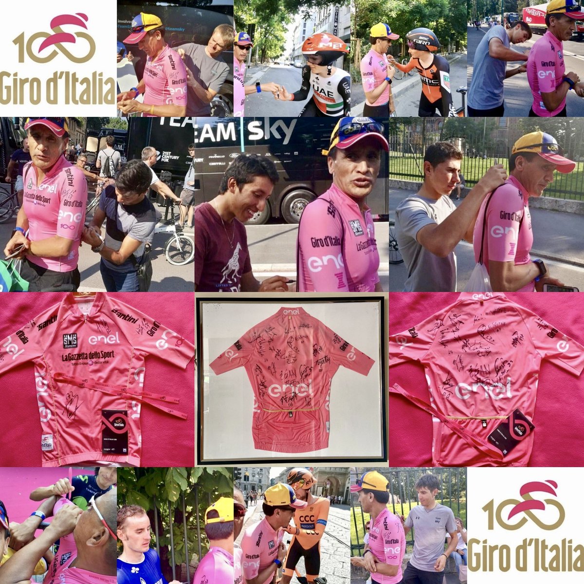 HubertMontoyaC's tweet photo. #tbt #giro100 #Giro2017
🚴✍🏼👚🖼️ en una pared del apartamento.
@5_henao, @NairoQuinCo, @MikelLandaMeana, @ThibautPinot, @IlnurZakarin y otros tantos, junto con @Eganbernal, @dayerquintana y 📷🎙️@JUAN_SE_CHARRY en Milán, Italia 🇮🇹, domingo 28 de mayo de 2017. https://t.co/H6yIFZrjRT