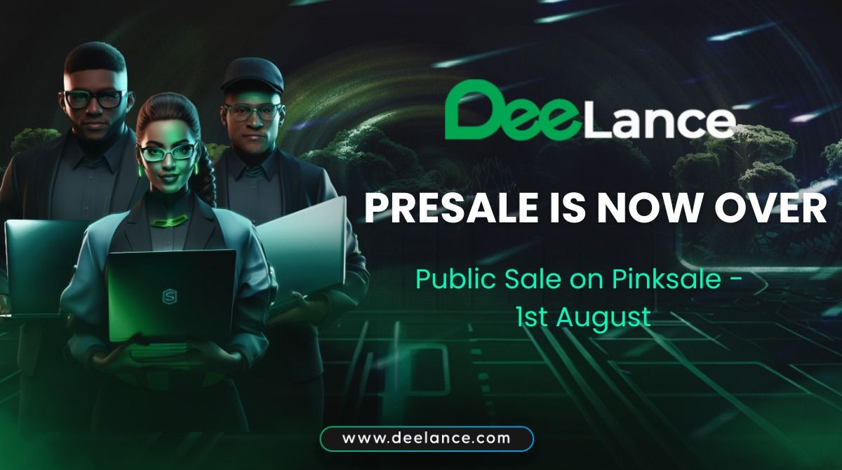 deelance_com's tweet photo. Hey DeeLancers! 🚀 

Deelance presale finished successfully! Now, get ready for the main event – our public sale on PinkSale! 

https://t.co/wvOFRuV56y

Stay tuned for more details, and be part of the decentralized freelancing revolution! 

#Deelance  #PinkSale #Crypto #Blockchain