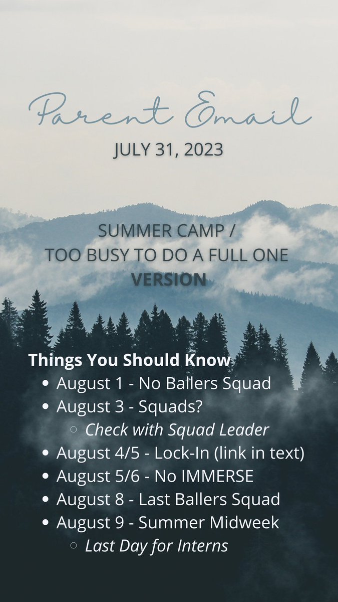 3CYouth's tweet photo. 3CYouth Fam: here's an abbreviated parent info email for you guys. The big thing coming up is this weekend's lock-in, which currently has 48 signed. We think we'll reach 100, which is the cap, so register soon! https://t.co/vyad6jUXF3 https://t.co/WyTlRIu2CL
